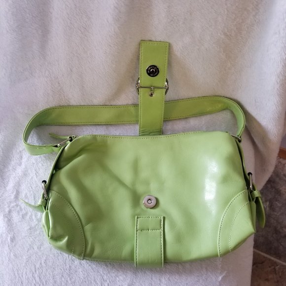 Silver and Green Mini Bag with Structured Design - Picture 5 of 8